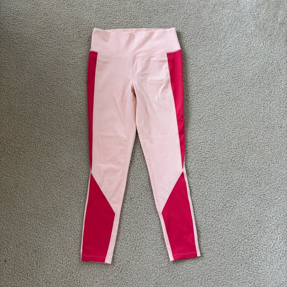 32 Degrees Light Pink and Dark Pink Compression Leggings Size Medium